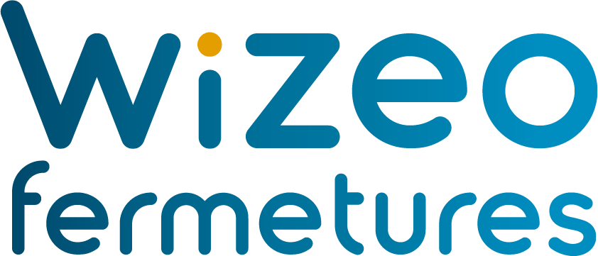 Logo de la marque de volets roulants et de portes de garage, Wizeo fermetures