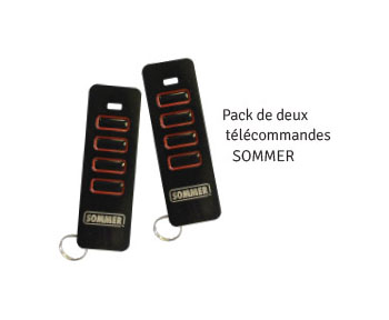 Pack de deux télécommandes SOMMER pour les portes de garage wizeo fermetures